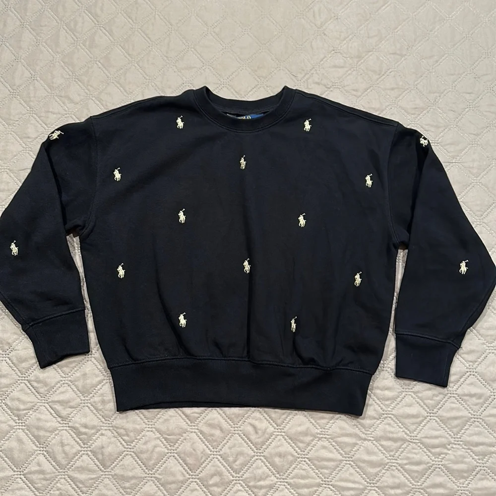 Big Girls Polo Pony Fleece Sweatshirt. - Picture 1 of 9